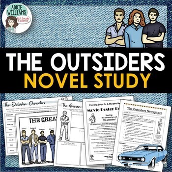 Preview of The Outsiders Unit Activities Projects Posters Chapter Response & More!
