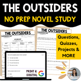 The Outsiders (S.E. Hinton) No Prep Novel Study -  Google/