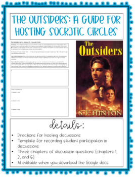 Preview of The Outsiders Socratic Seminars and Discussion Questions