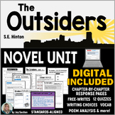 The OUTSIDERS Novel Study Unit - Print & DIGITAL Distance Learning