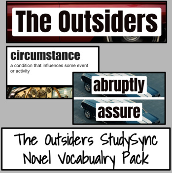 Preview of The Outsiders StudySync Novel Study Vocabulary Pack
