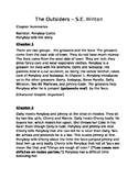 The Outsiders Summaries and Cloze for ESL - Chapters 1-3
