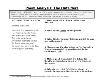 the outsiders poem meaning