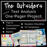 The Outsiders Text Analysis One-Pager Project