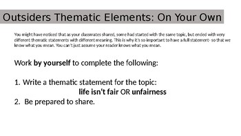 what is thematic statement