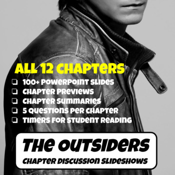 Preview of The Outsiders Unit Chapter Discussion Slideshow Powerpoint