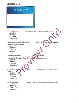 Preview of The Outsiders: SMART Response Vocabulary Clicker Assessment & Answer Key Bundle