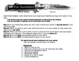 The Outsiders - Vocab Poster