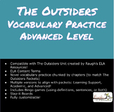 The Outsiders Vocabulary Activities Bundle