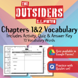 The Outsiders - Vocabulary Chapters 1 & 2