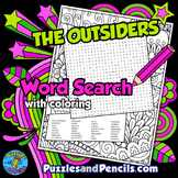 The Outsiders Word Search Puzzle with Coloring | Middle Sc
