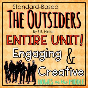 Preview of The Outsiders ELA Novel Unit - Creative Standard-Based Literature Study - Guide