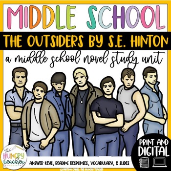 Preview of The Outsiders by S.E. Hinton Novel Study Reading Unit Activities for 6th 7th 8th