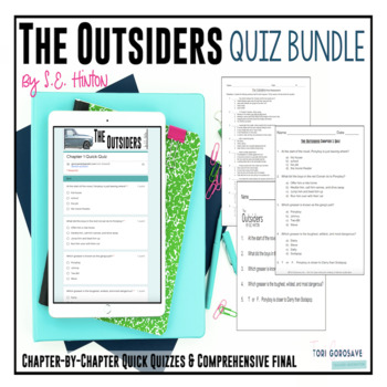 Preview of The Outsiders (by S.E. Hinton) Quiz Bundle | DIGITAL