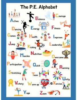 Preview of The P.E. Alphabet Poster