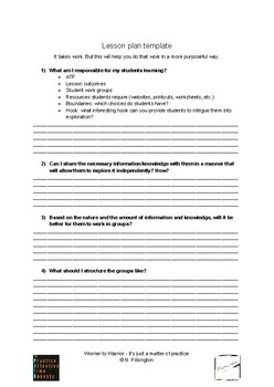 Preview of The PATH Lesson plan & Group Feedback template