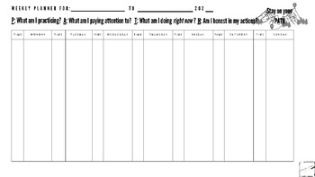 Preview of The PATH Weekly Study Planner