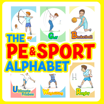 Preview of The PE & Sport Alphabet – Colourful A-Z Sport Posters for the Gym or Classroom