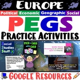 The PEGS Factors of Europe 5-E Lesson | Practice Activitie