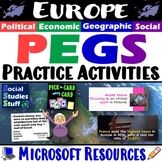 The PEGS Factors of Europe 5-E Lesson | Practice Activitie