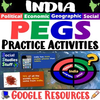 Preview of The PEGS Factors of India 5-E Lesson | South Asia Practice Activities | Google