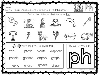 digraph ph worksheets