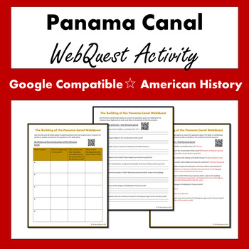Preview of The Panama Canal WebQuest Activity (Google Comp)