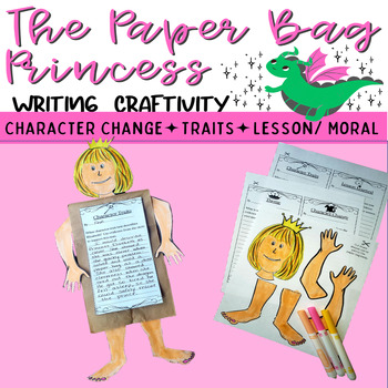 The Paper Bag Princess Craft Writing Activity * Text Evidence * Fairy Tales