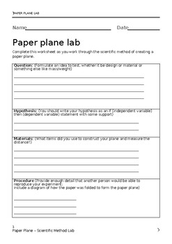 Preview of The Paper Plane Lab