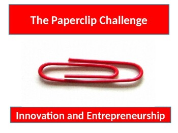 Preview of The Paperclip Challenge - Entrepreneurship Activity - Distance Learning