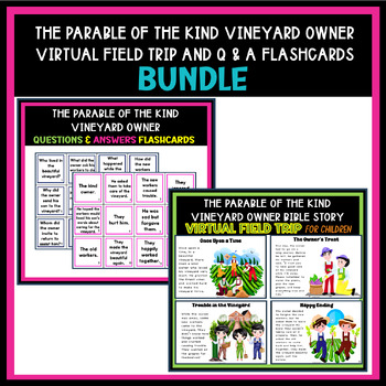 Preview of The Parable of the Kind Vineyard Owner Bible Story for Kids Bundle