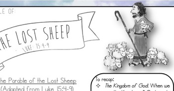 Preview of The Parable of the Lost Sheep. STORY/HANDOUT