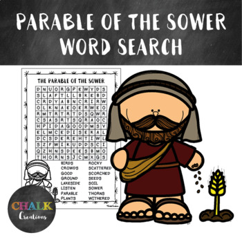 The Parable of the Sower Word Search by Chalk Creations | TpT