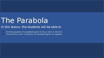 Preview of The Parabola