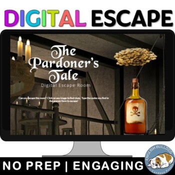 Preview of The Pardoner's Tale by Geoffrey Chaucer Digital Escape Room Review Game Activity
