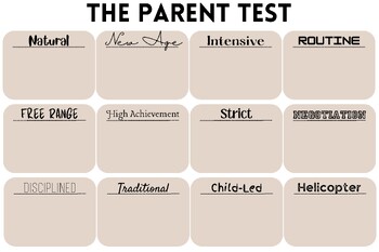 Preview of The Parent Test (ABC Show) Note Sheet