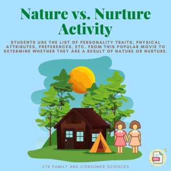 Preview of Nature Vs. Nurture Activity (Family and Consumer Sciences, Psychology) - PDF
