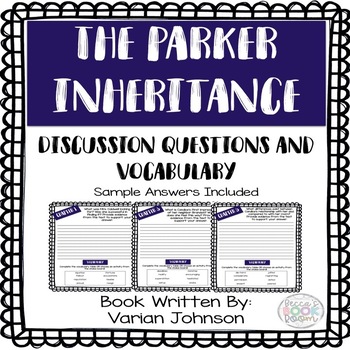 Preview of The Parker Inheritance - Comprehension & Discussion Questions - Vocabulary