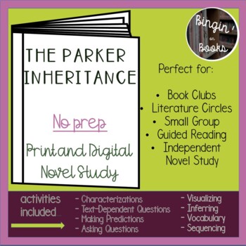 Preview of The Parker Inheritance Novel Study - Distance Learning