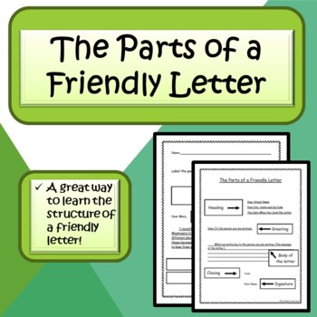 Preview of The Parts of a Friendly Letter (Worksheets)