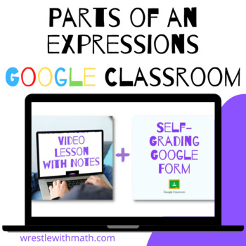 Preview of The Parts of an Expression (Google Form & Interactive Video Lesson!)