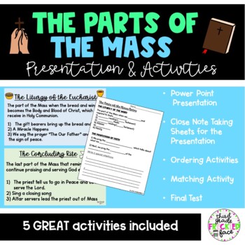 Preview of The Parts of the Mass - Presentation and Activities