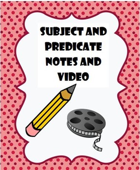 Preview of Subjects and Predicates Guided Notes and Introductory Video