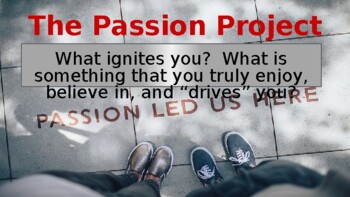 Preview of The "Passion Project"...Find your passion!