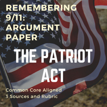 Preview of The Patriot Act and Civil Liberties, Distance Learning, Argument Paper, Debate