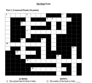 the pearl john steinbeck crossword puzzle answers