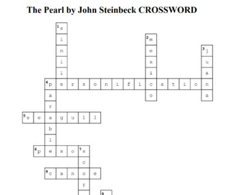 the pearl john steinbeck crossword