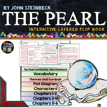 Preview of The Pearl by John Steinbeck Novel Study Literature Guide Flip Book