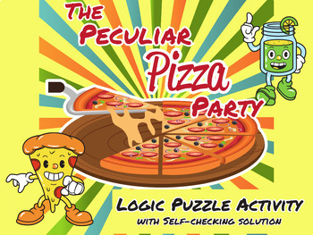 Preview of The Peculiar Pizza Party: Engaging Easel Activity for Critical Thinking Skills
