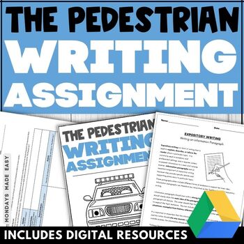 Preview of The Pedestrian Expository Writing Assignment and Rubric - Information Paragraph
